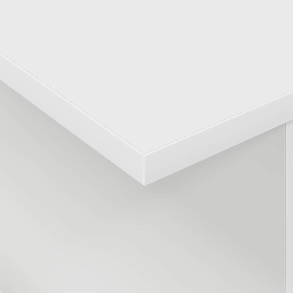 TV-bord 2 stk. Hvid Konstrueret træ
