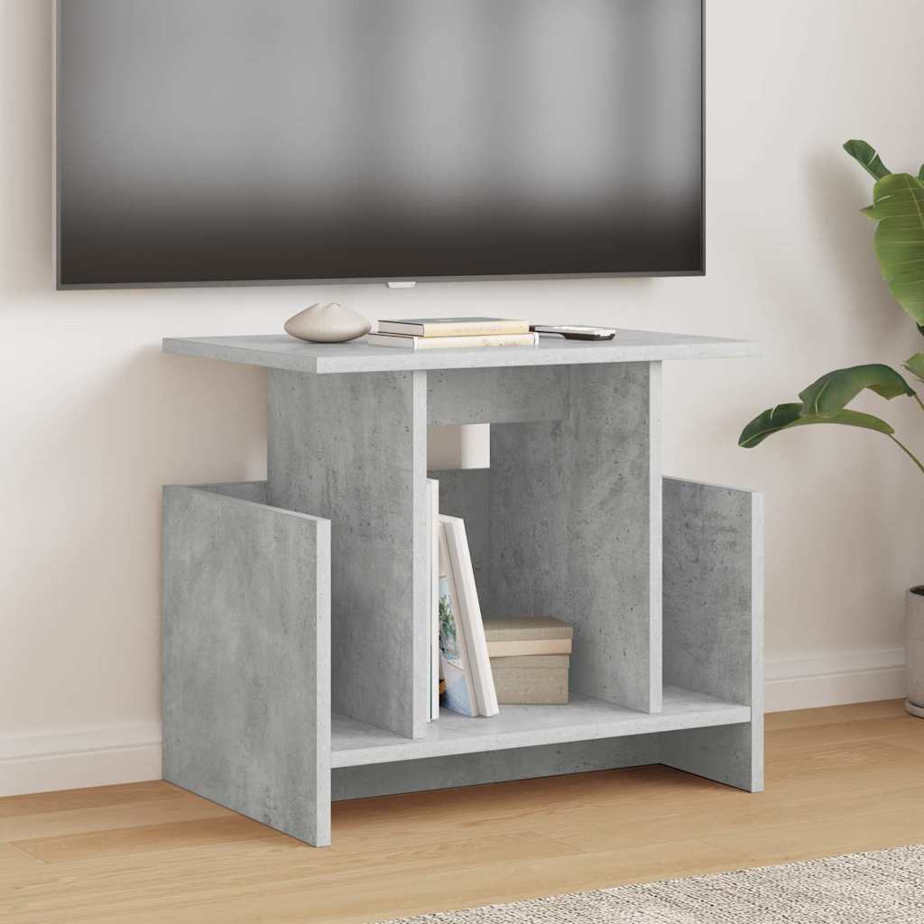 TV-bord 2 stk. Beton Grå Konstrueret træ