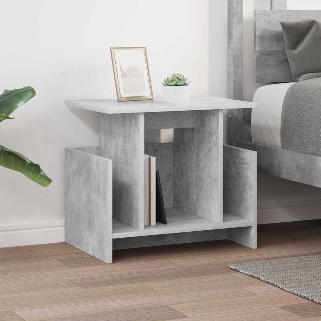 TV-bord 2 stk. Beton Grå Konstrueret træ