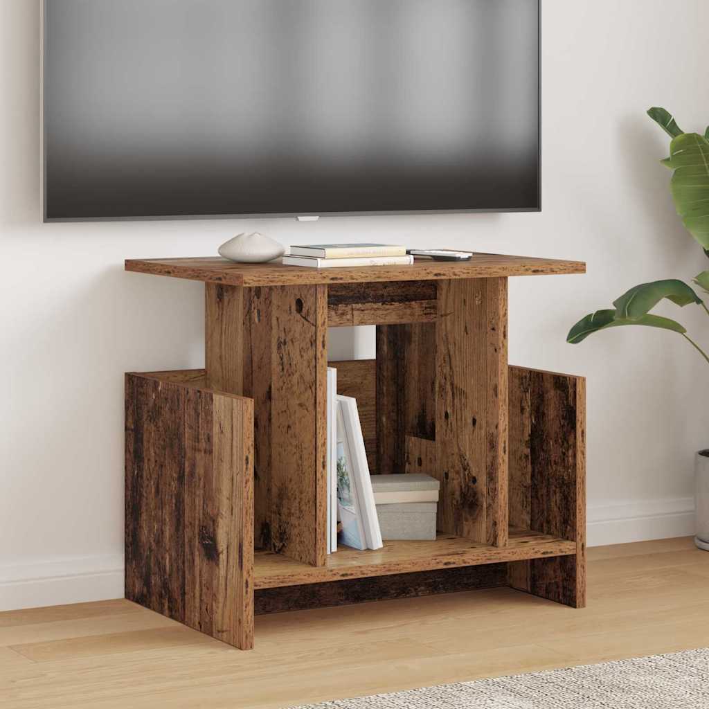TV-bord 50 x 35 x 45 cm Gammelt træ Konstrueret træ