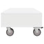 Sidebord med hjul Hvid 90 x 50 x 30 cm Konstrueret træ