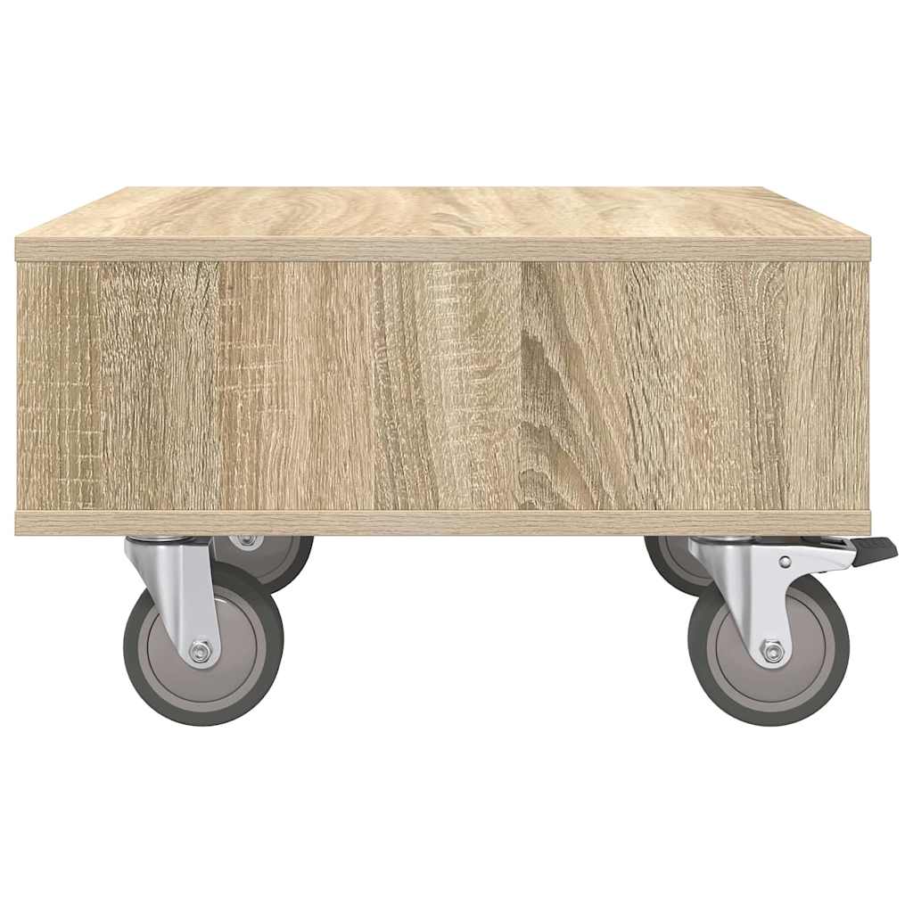 Sidebord med hjul Sonoma eg 50,5 x 50 x 30 cm Konstrueret træ