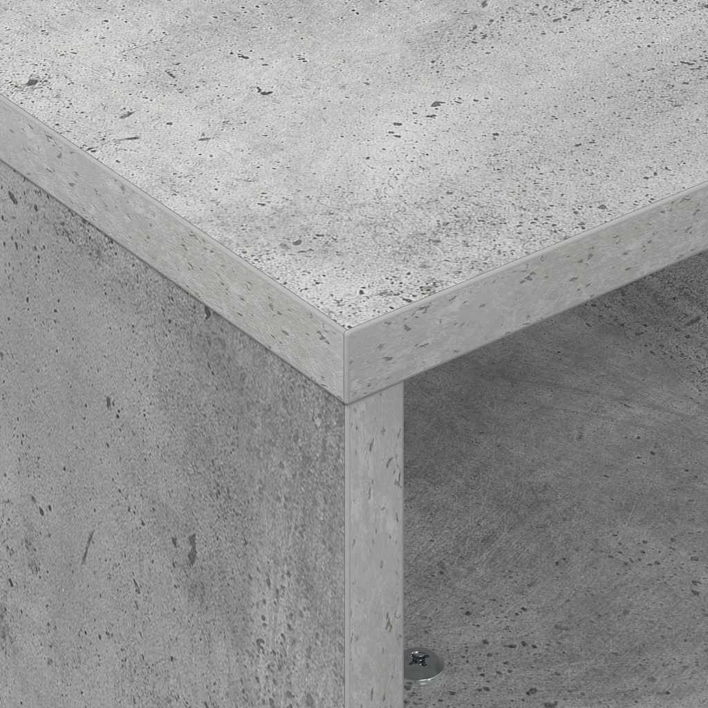 Sidebord med hjul Beton Grå 50,5 x 50 x 30 cm Konstrueret træ