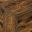 Sidebord med hjul Røget eg 50,5 x 50 x 30 cm Konstrueret træ