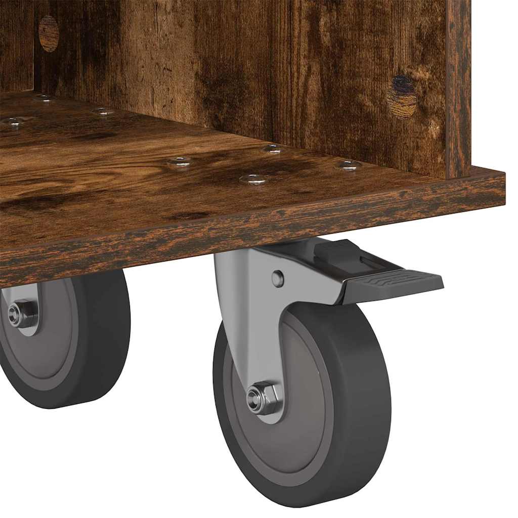 TV-bord 100 x 35 x 35 cm Røget eg Konstrueret træ