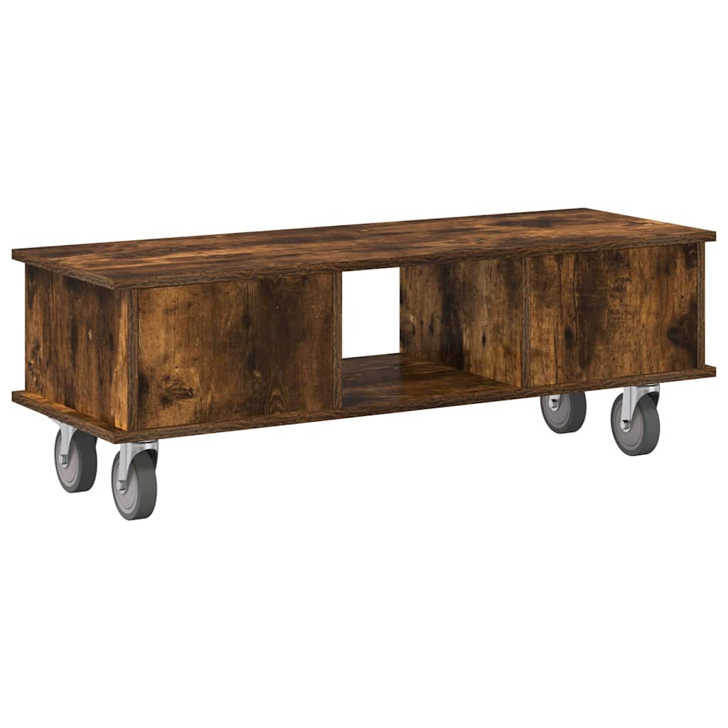TV-bord 100 x 35 x 35 cm Røget eg Konstrueret træ