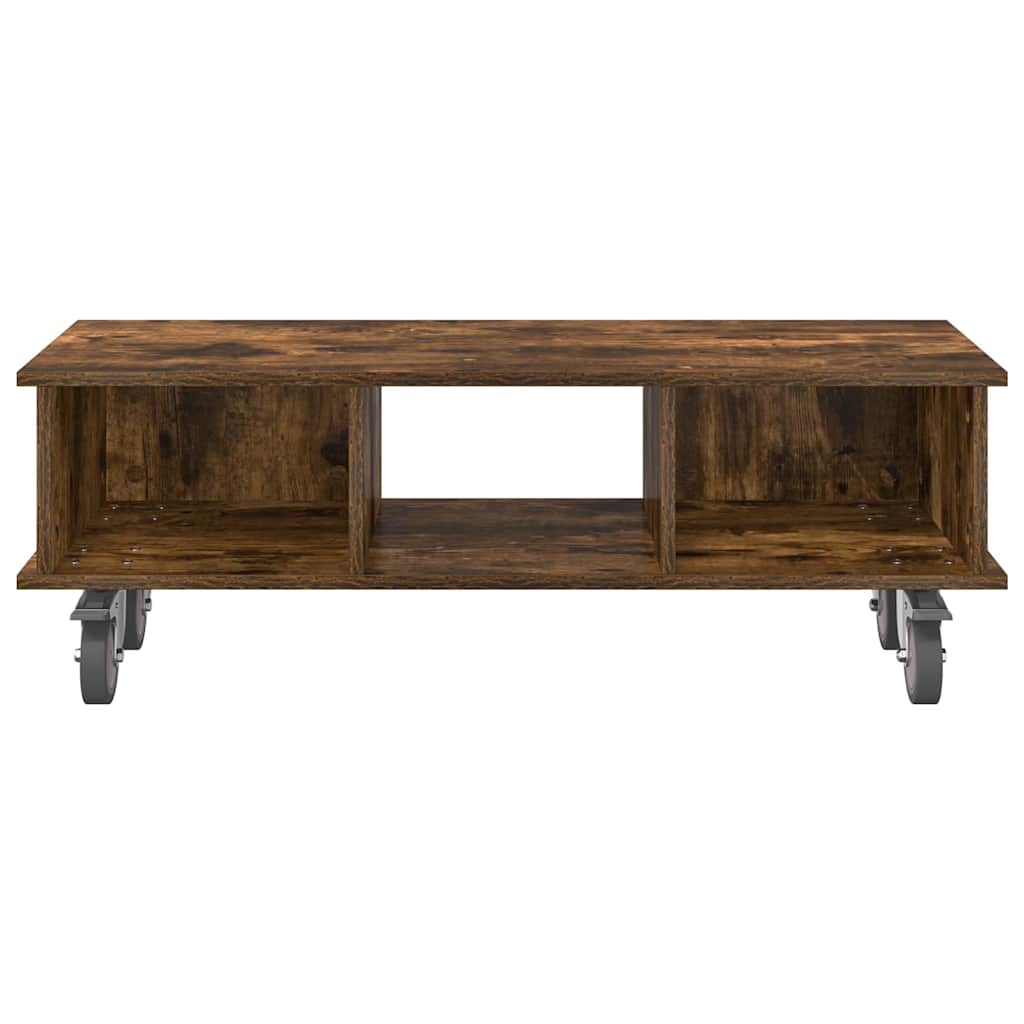 TV-bord 100 x 35 x 35 cm Røget eg Konstrueret træ