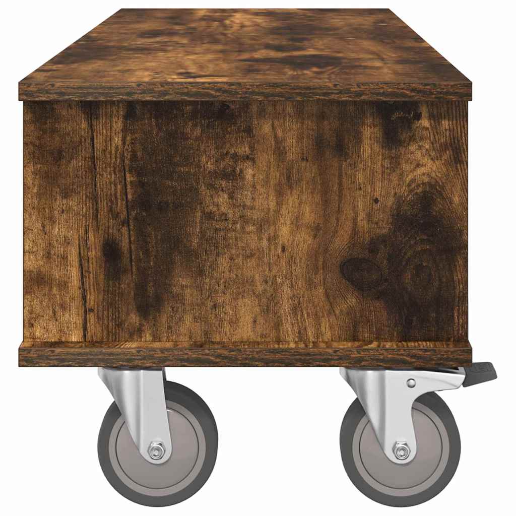 TV-bord 100 x 35 x 35 cm Røget eg Konstrueret træ