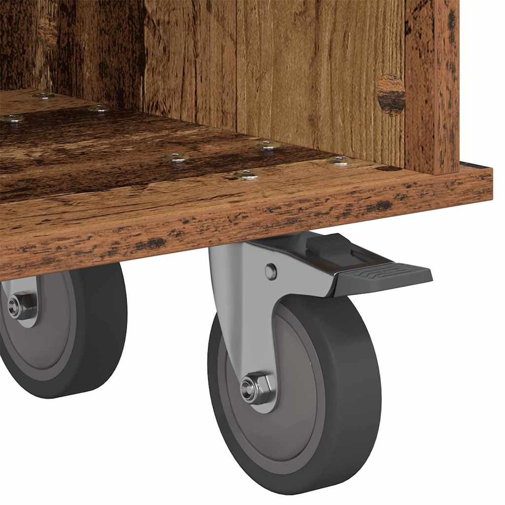 TV-bord 100 x 35 x 35 cm Gammelt træ Konstrueret træ