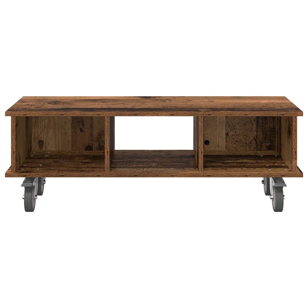 TV-bord 100 x 35 x 35 cm Gammelt træ Konstrueret træ