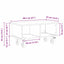 TV-bord 68,5 x 35 x 35 cm Sort eg Konstrueret træ