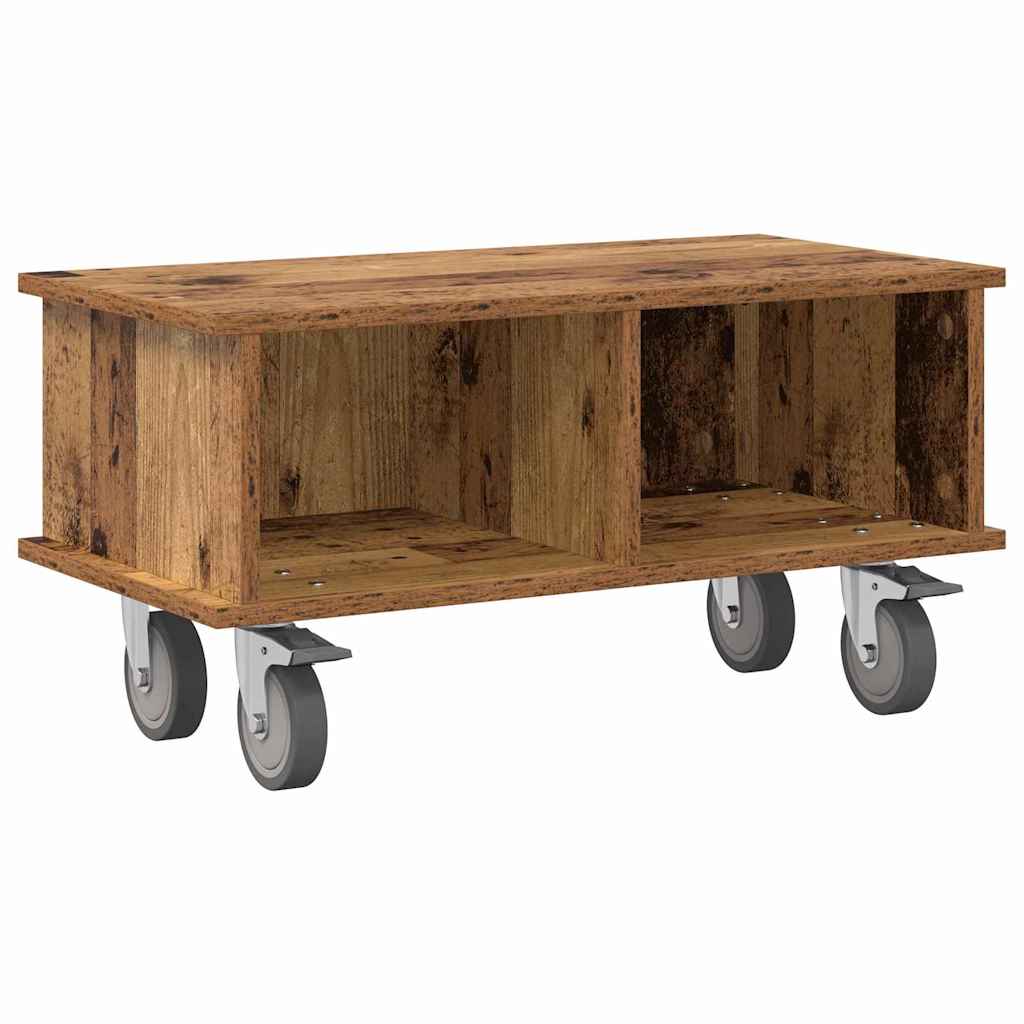 TV-bord 68,5 x 35 x 35 cm Gammelt træ Konstrueret træ