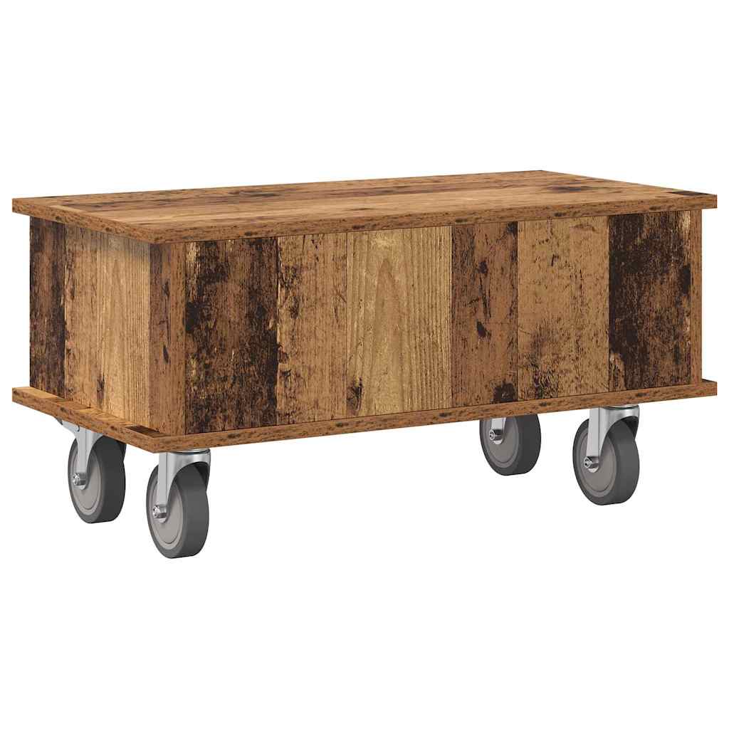 TV-bord 68,5 x 35 x 35 cm Gammelt træ Konstrueret træ