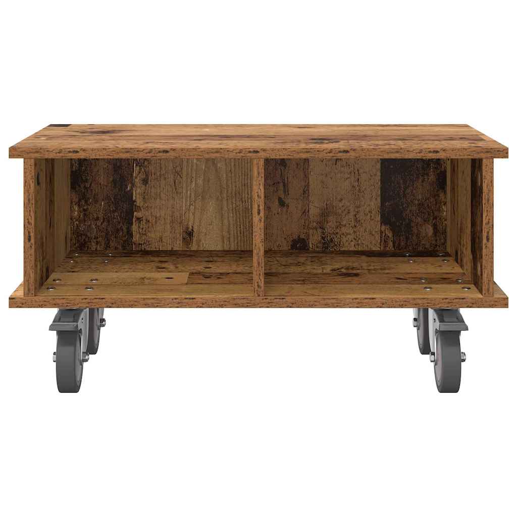 TV-bord 68,5 x 35 x 35 cm Gammelt træ Konstrueret træ