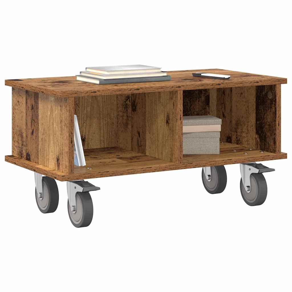 TV-bord 68,5 x 35 x 35 cm Gammelt træ Konstrueret træ