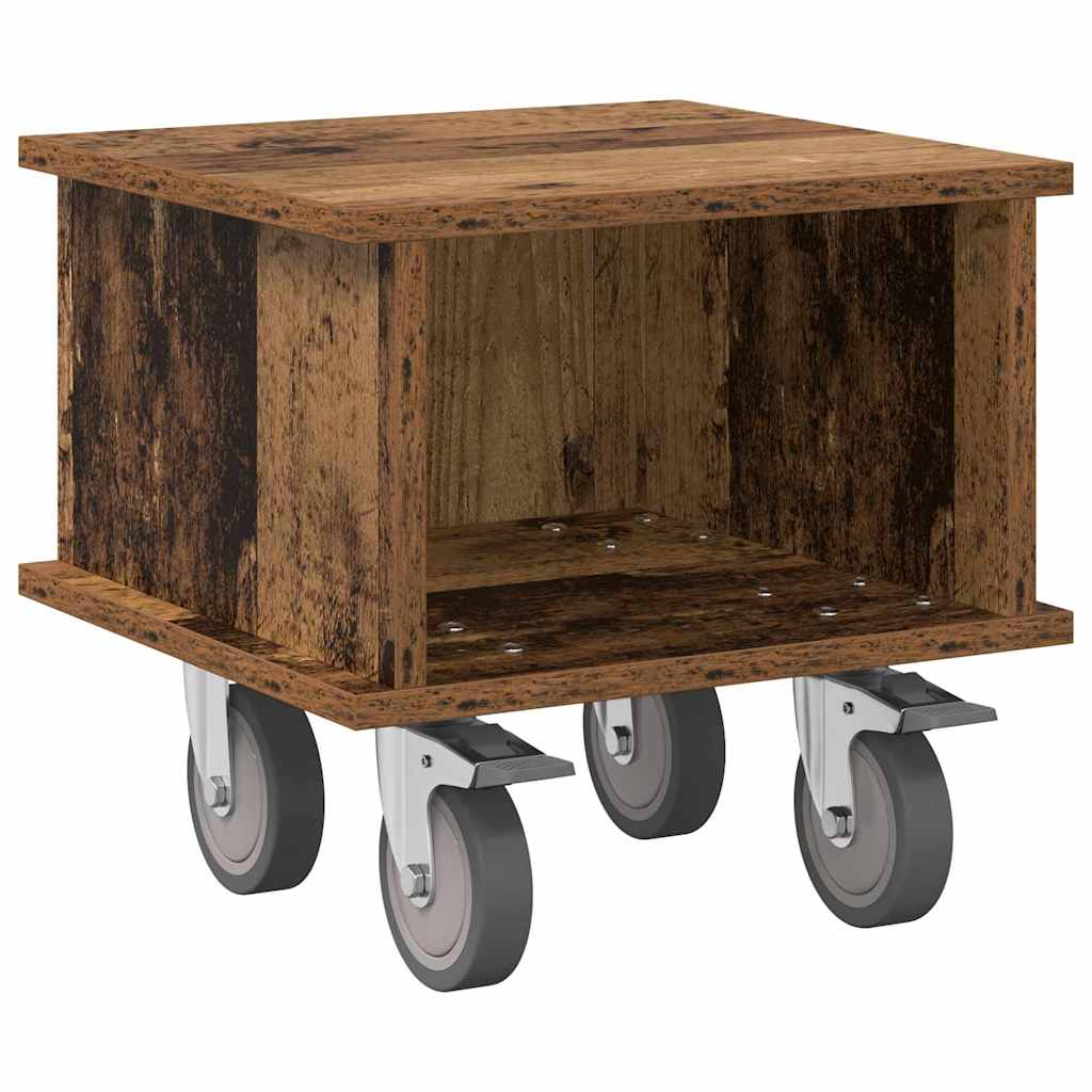 TV-bord 37 x 35 x 35 cm Gammelt træ Konstrueret træ