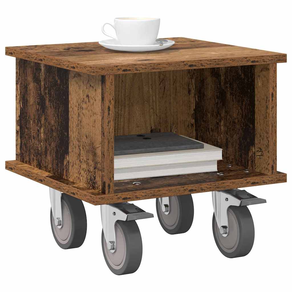 TV-bord 37 x 35 x 35 cm Gammelt træ Konstrueret træ