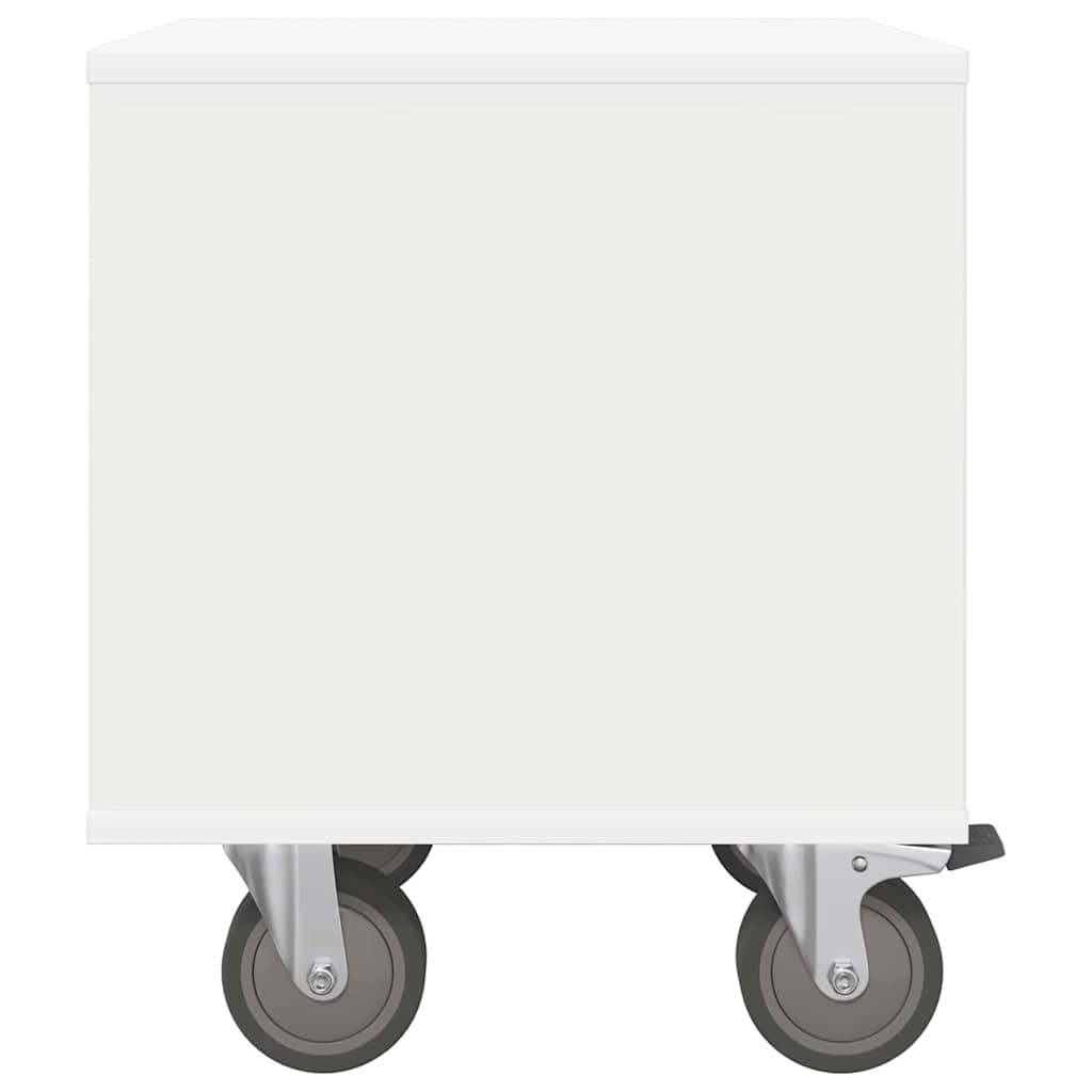 Sengebord 2 stk. Hvid 40,5 x 40 x 48 cm Konstrueret træ
