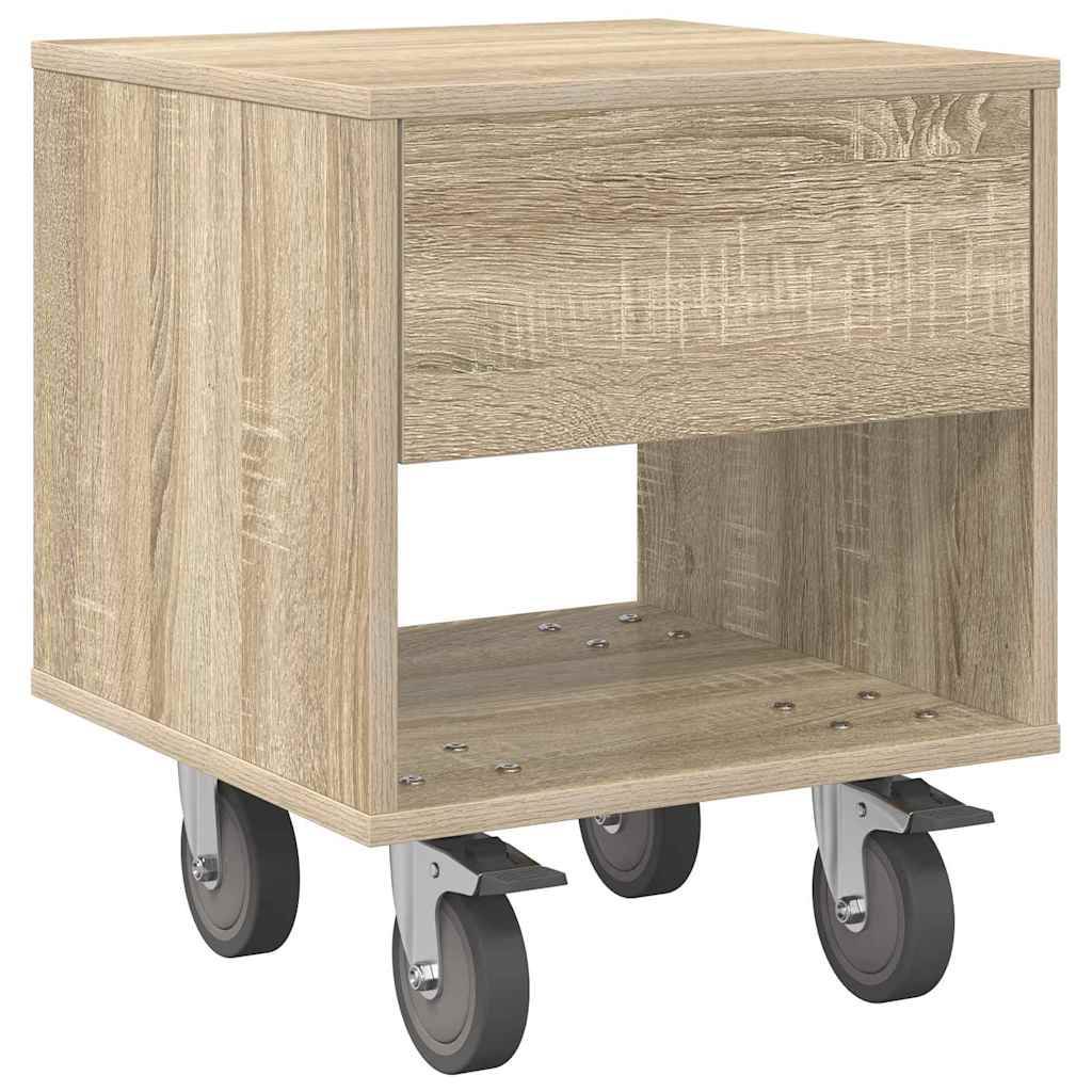 Sengebord 2 stk. Sonoma eg 40,5 x 40 x 48 cm Konstrueret træ