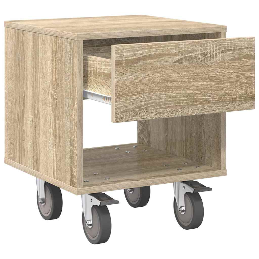 Sengebord 2 stk. Sonoma eg 40,5 x 40 x 48 cm Konstrueret træ