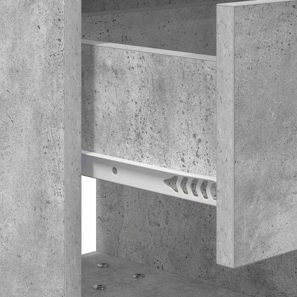 Sengebord Beton Grå 40,5 x 40 x 48 cm Konstrueret træ