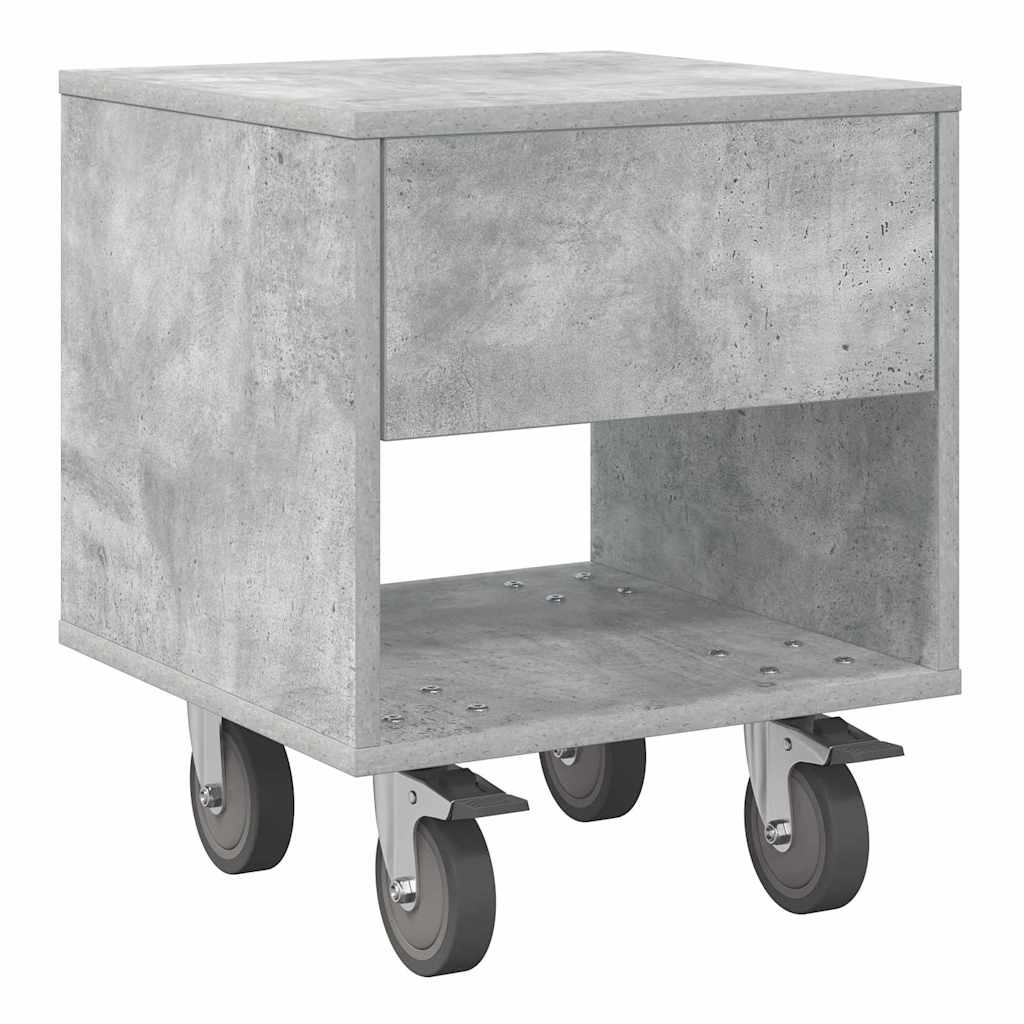 Sengebord Beton Grå 40,5 x 40 x 48 cm Konstrueret træ