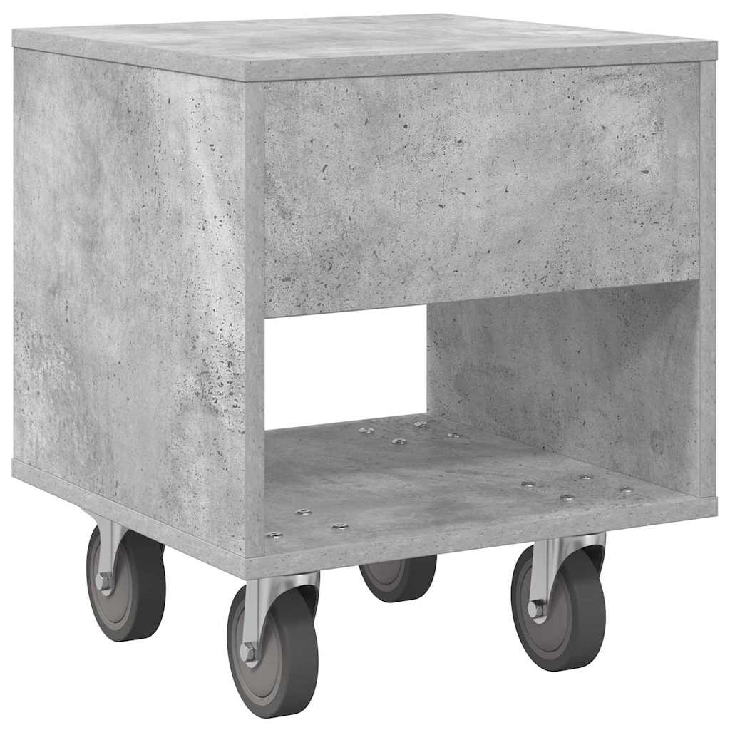 Sengebord Beton Grå 40,5 x 40 x 48 cm Konstrueret træ