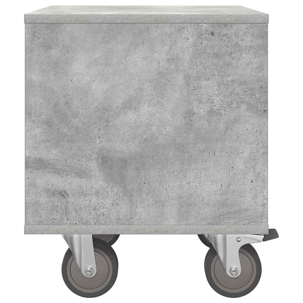 Sengebord Beton Grå 40,5 x 40 x 48 cm Konstrueret træ