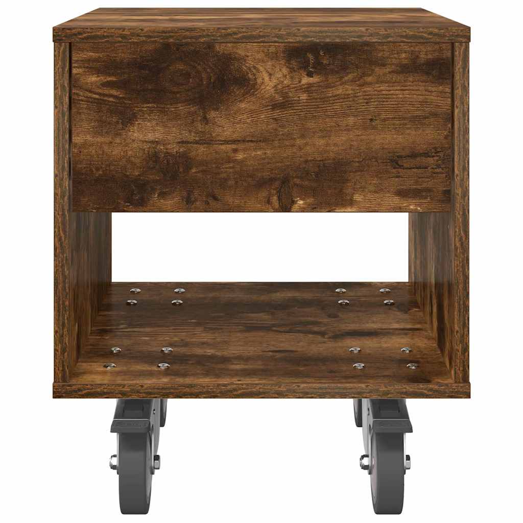 Sengebord Røget eg 40,5 x 40 x 48 cm Konstrueret træ