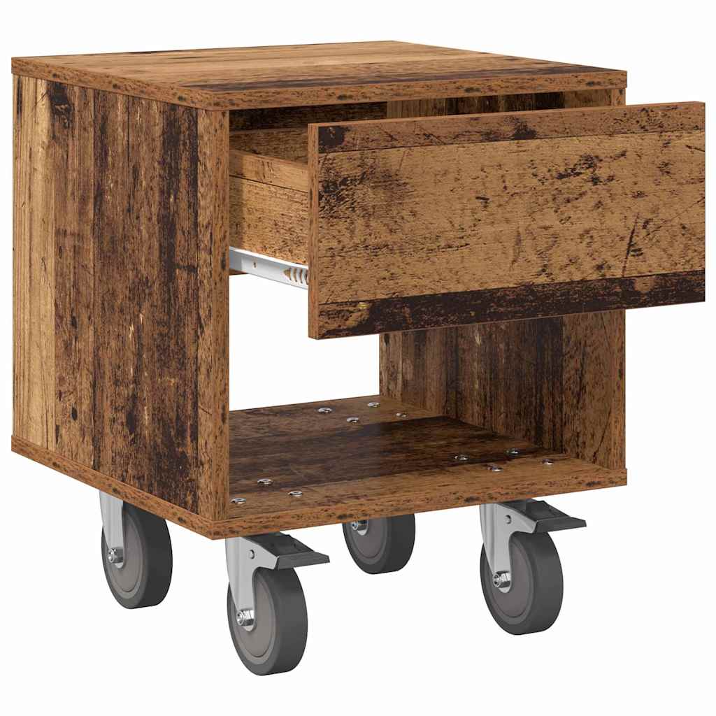 Sengebord 2 stk. Gammelt træ 40,5 x 40 x 48 cm Konstrueret træ