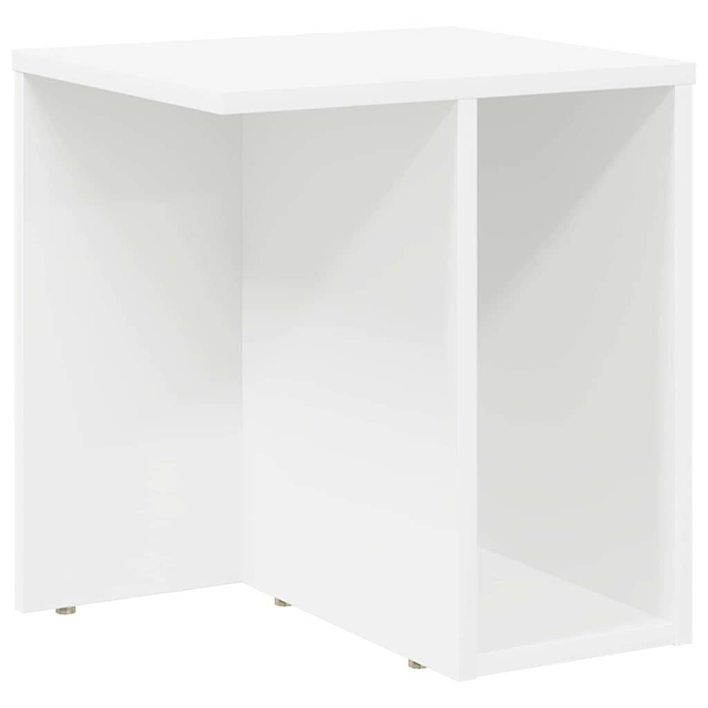 Endebord 2 stk. Hvid 37 x 32 x 40 cm Konstrueret træ
