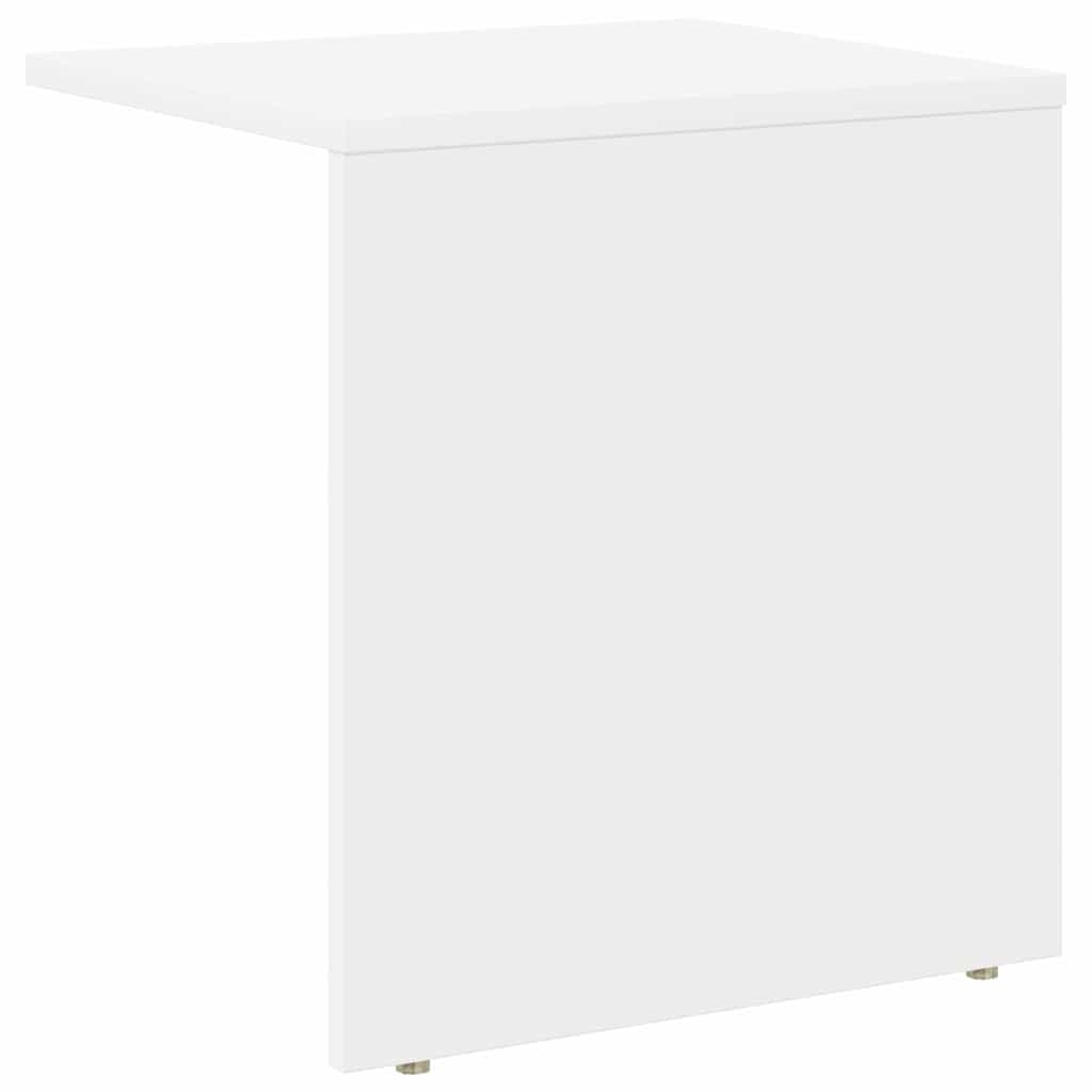 Endebord 2 stk. Hvid 37 x 32 x 40 cm Konstrueret træ