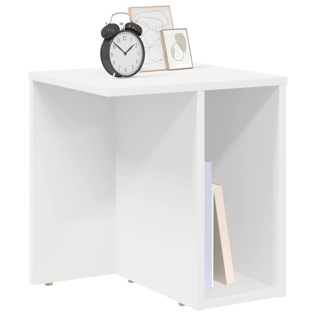 Endebord 2 stk. Hvid 37 x 32 x 40 cm Konstrueret træ