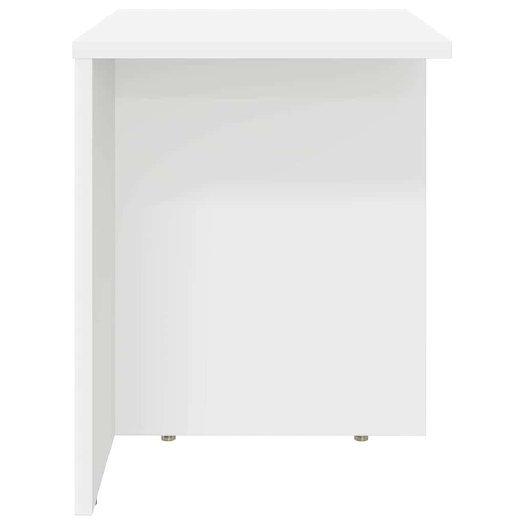 Endebord 2 stk. Hvid 37 x 32 x 40 cm Konstrueret træ