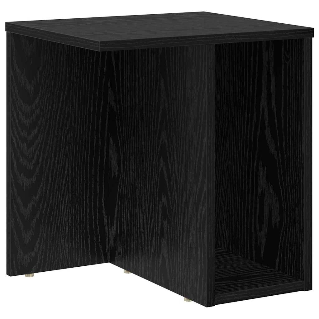 Endebord 2 stk. Sort eg 37 x 32 x 40 cm Konstrueret træ