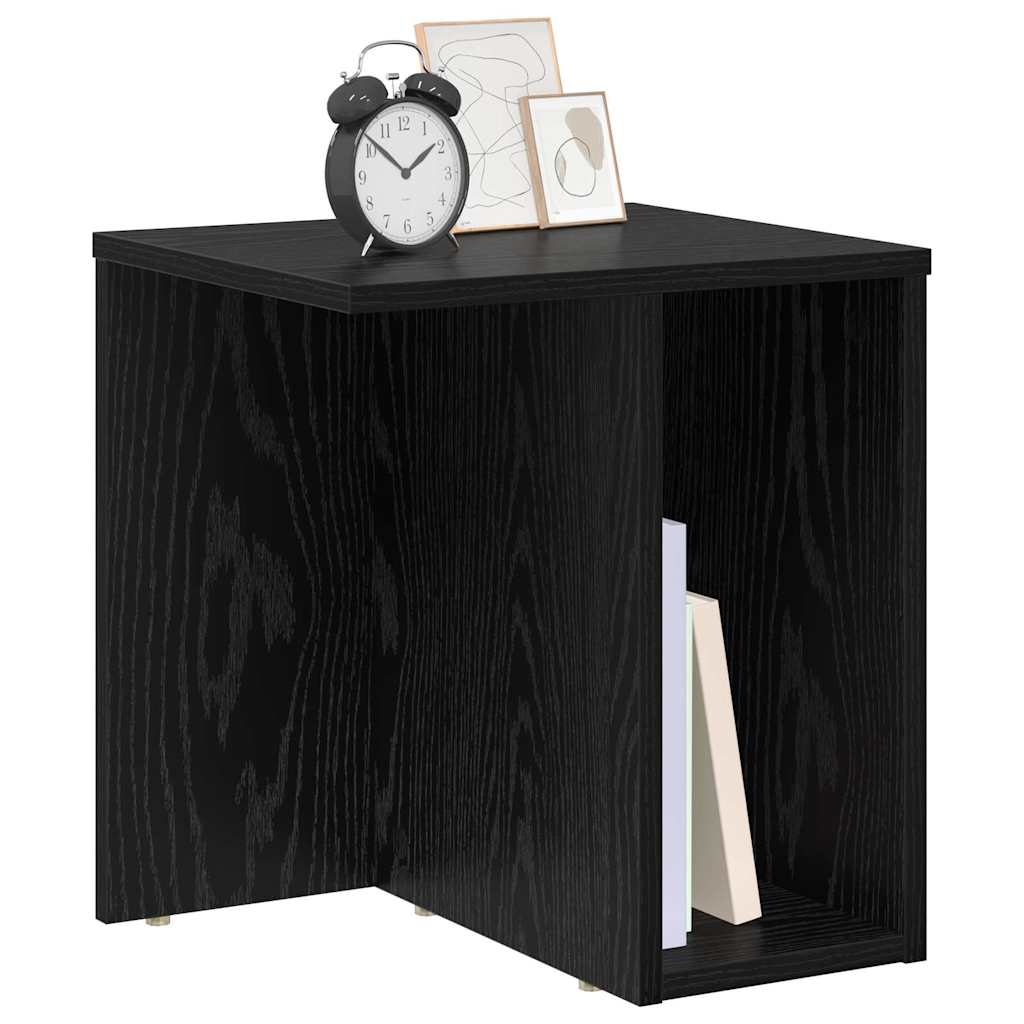 Endebord 2 stk. Sort eg 37 x 32 x 40 cm Konstrueret træ