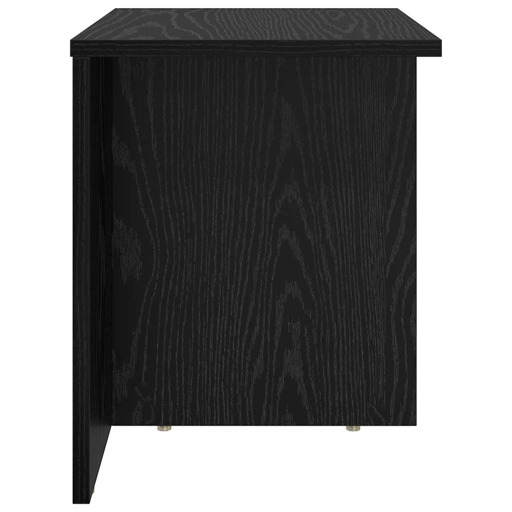 Endebord 2 stk. Sort eg 37 x 32 x 40 cm Konstrueret træ