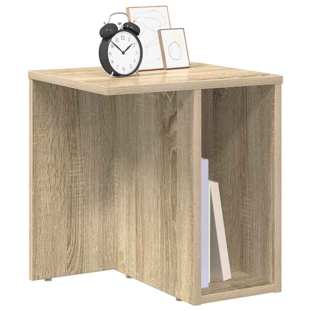 Endebord 2 stk. Sonoma eg 37 x 32 x 40 cm Konstrueret træ