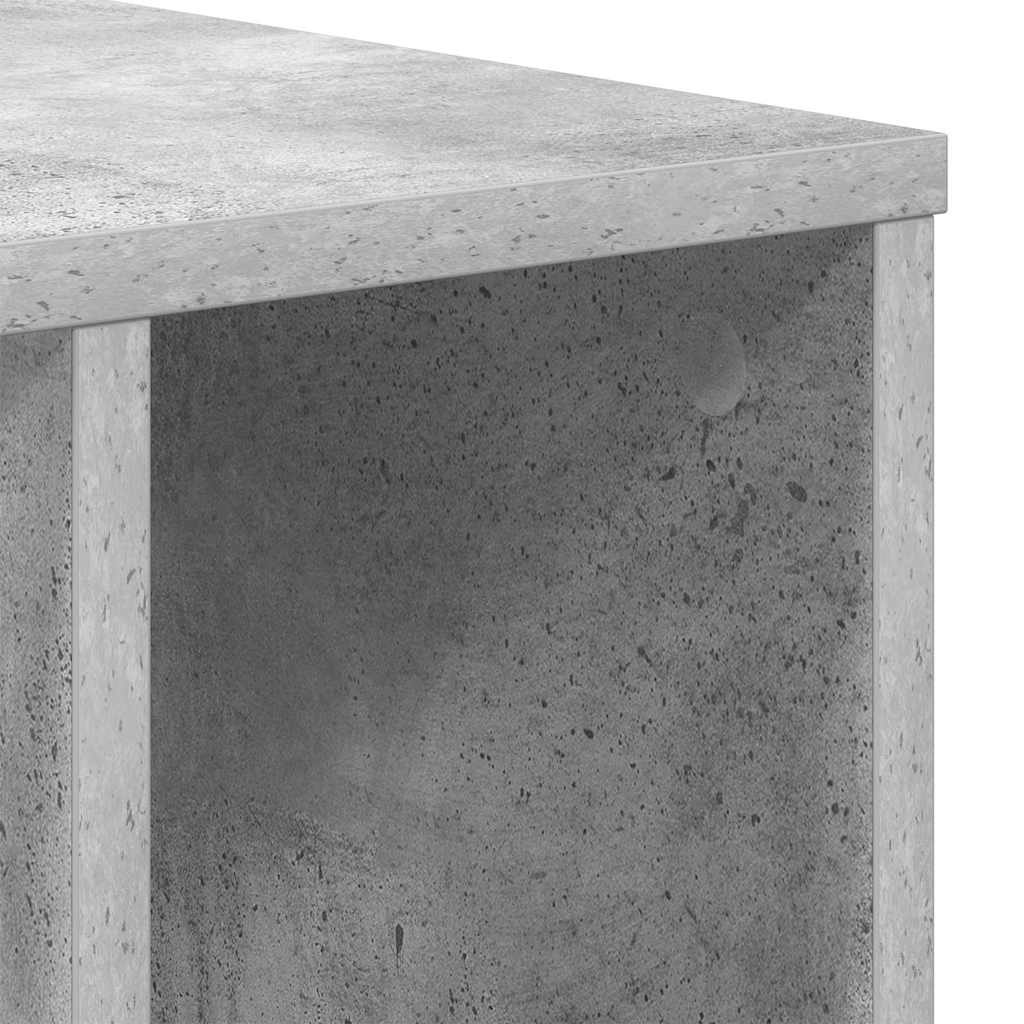 Endebord 2 stk. Beton Grå 37 x 32 x 40 cm Konstrueret træ
