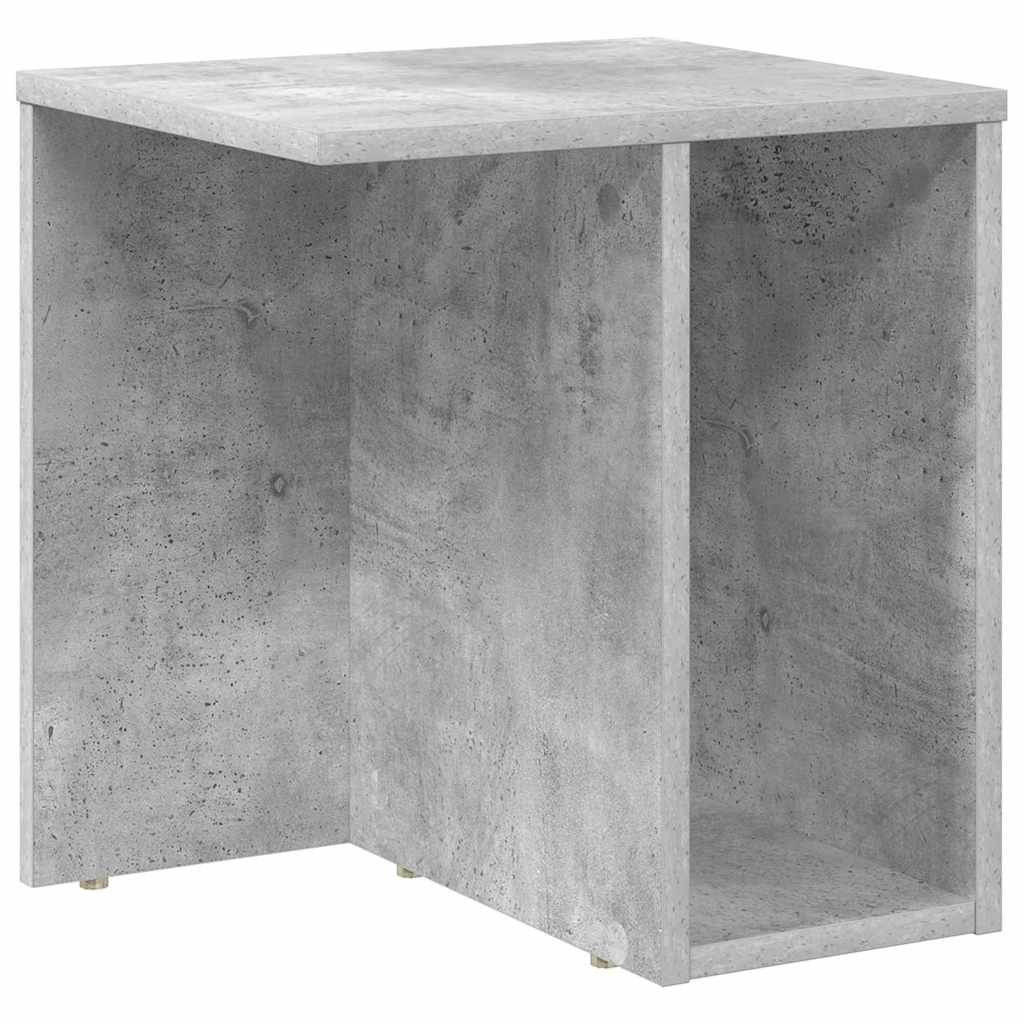 Endebord 2 stk. Beton Grå 37 x 32 x 40 cm Konstrueret træ