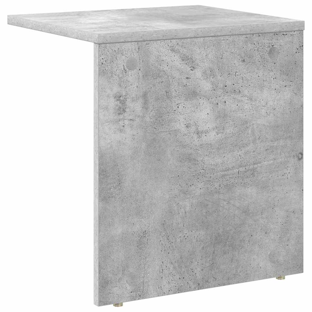 Endebord 2 stk. Beton Grå 37 x 32 x 40 cm Konstrueret træ