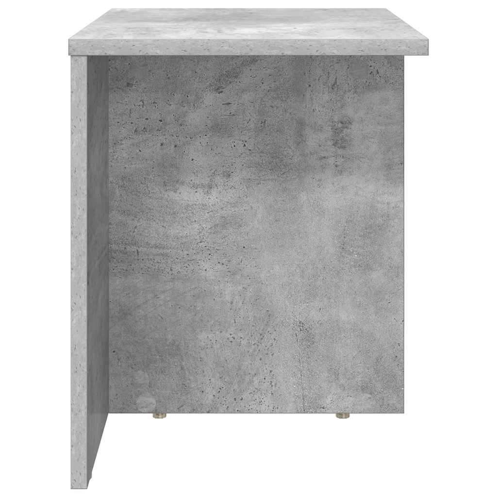 Endebord 2 stk. Beton Grå 37 x 32 x 40 cm Konstrueret træ