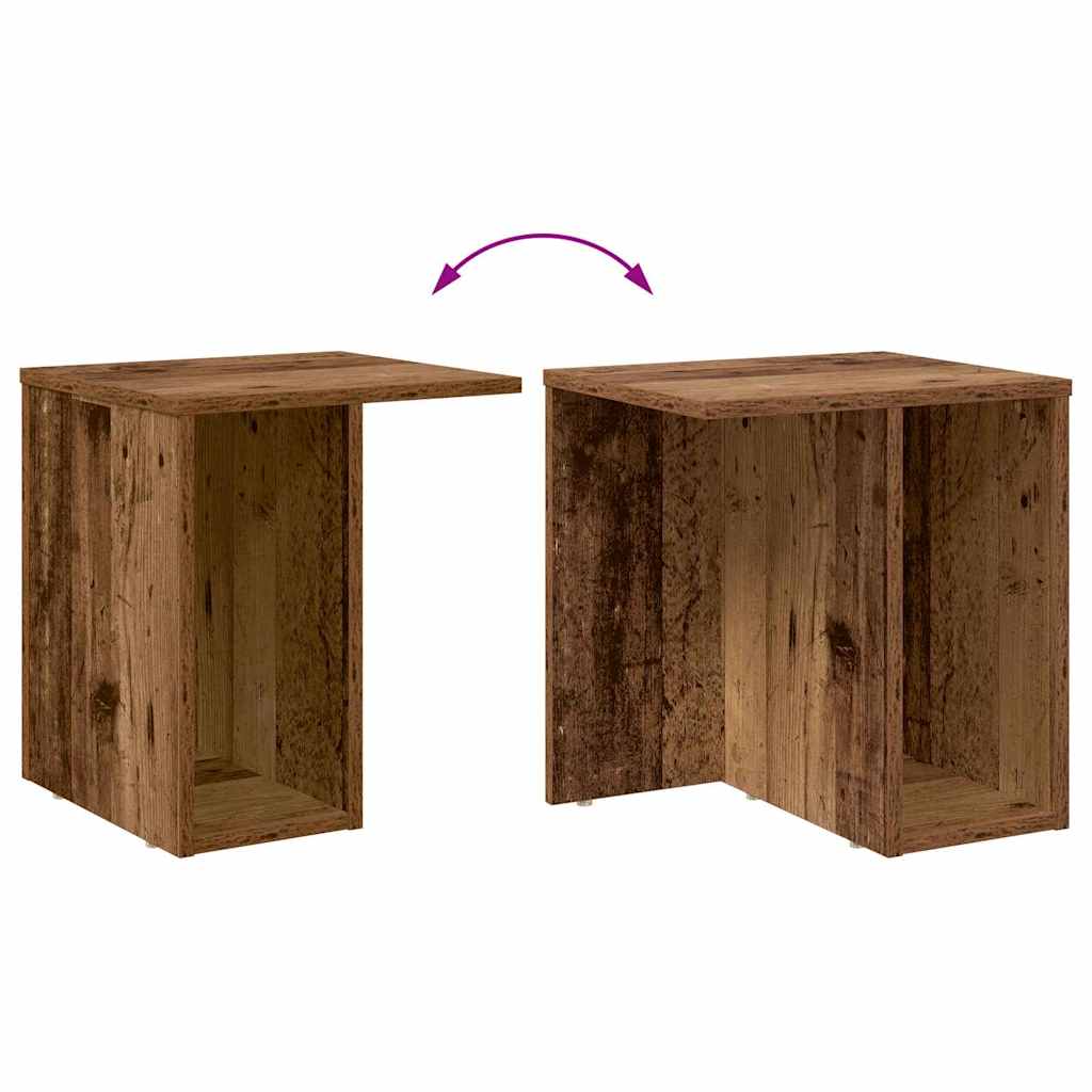 Endebord Gammelt træ 37 x 32 x 40 cm Konstrueret træ