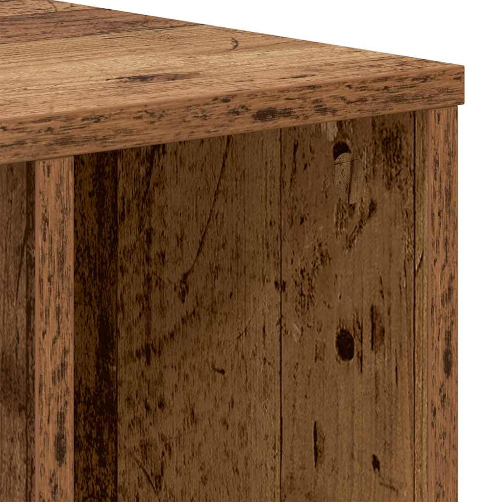 Endebord 2 stk. Gammelt træ 37 x 32 x 40 cm Konstrueret træ