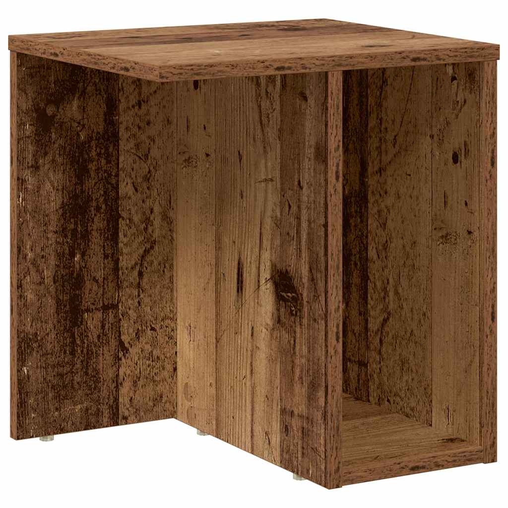 Endebord 2 stk. Gammelt træ 37 x 32 x 40 cm Konstrueret træ