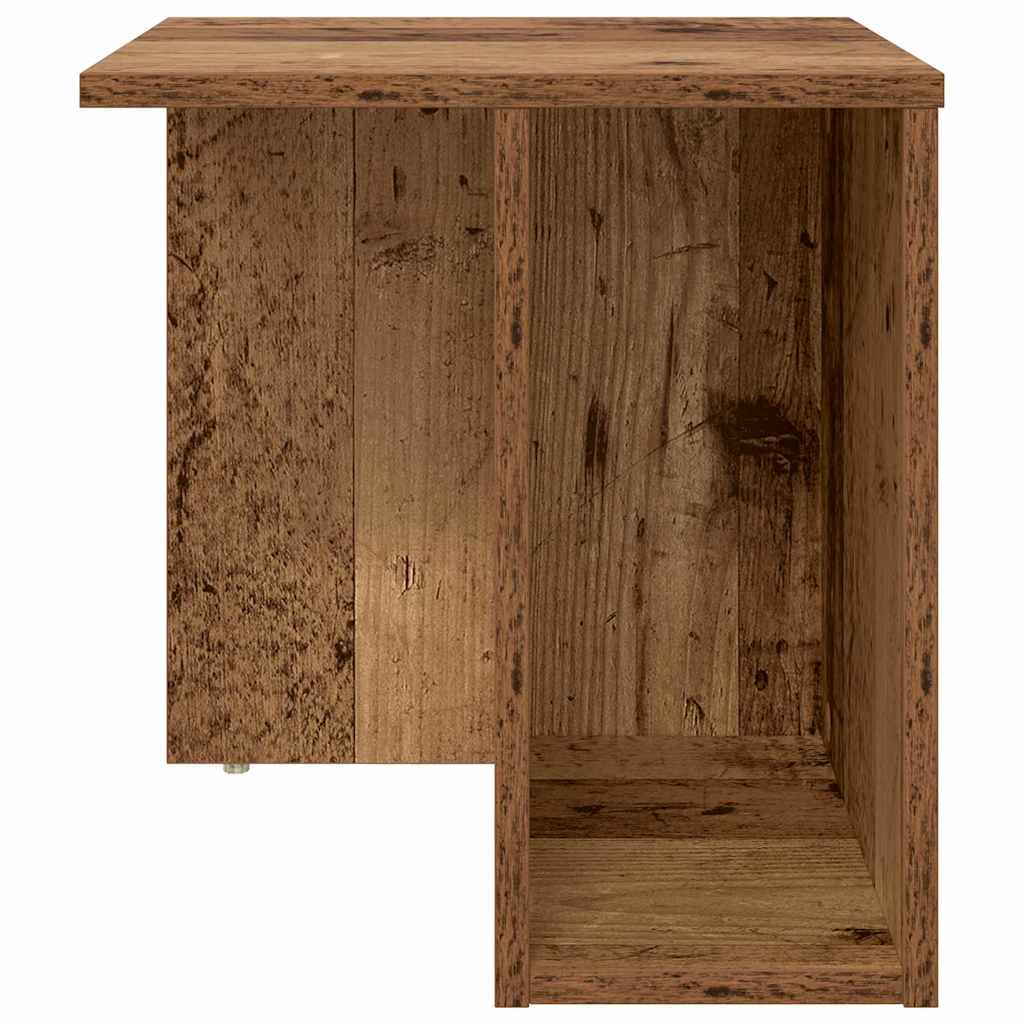 Endebord 2 stk. Gammelt træ 37 x 32 x 40 cm Konstrueret træ