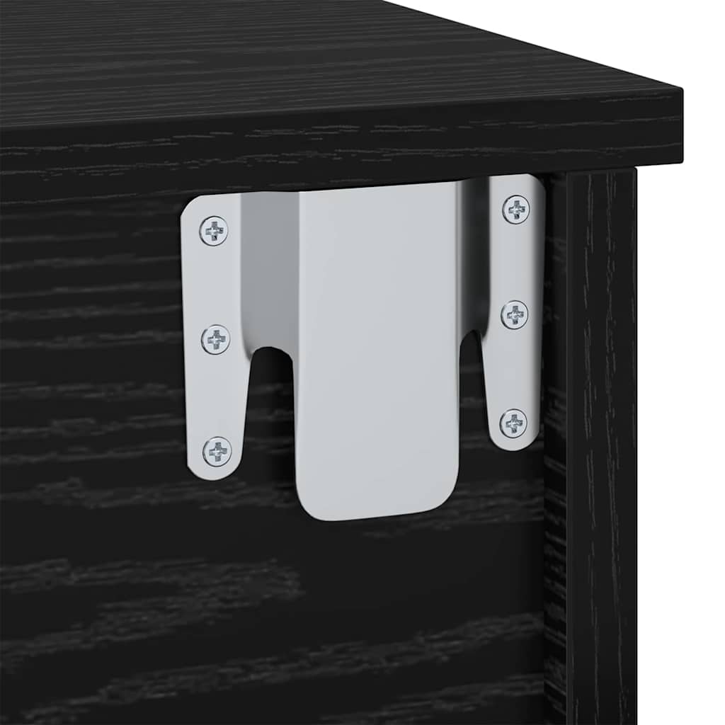 Sengebord Sort eg 40 x 31 x 15 cm Konstrueret træ