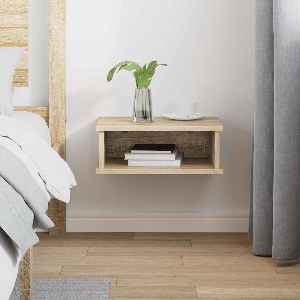 Sengebord Sonoma eg 40 x 31 x 15 cm Konstrueret træ