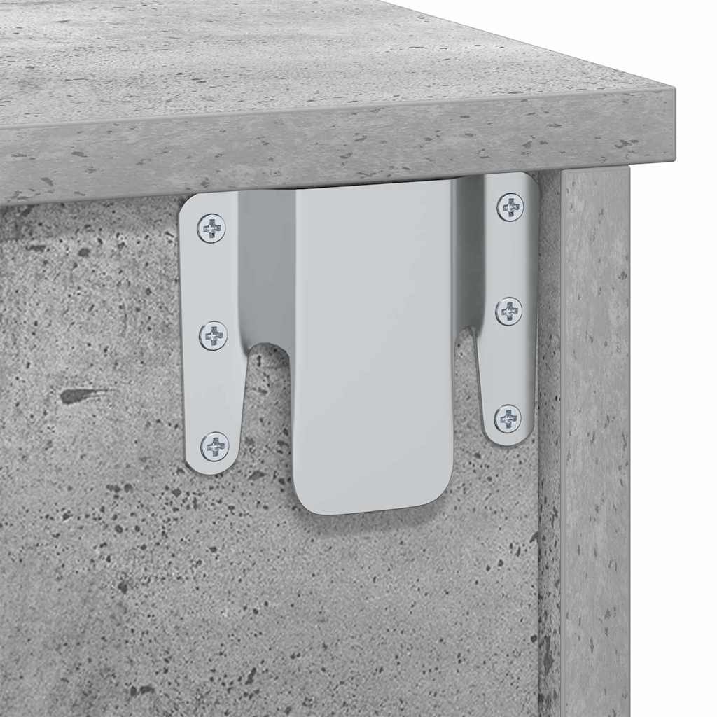 Sengebord 2 stk. Beton Grå 40 x 31 x 15 cm Konstrueret træ
