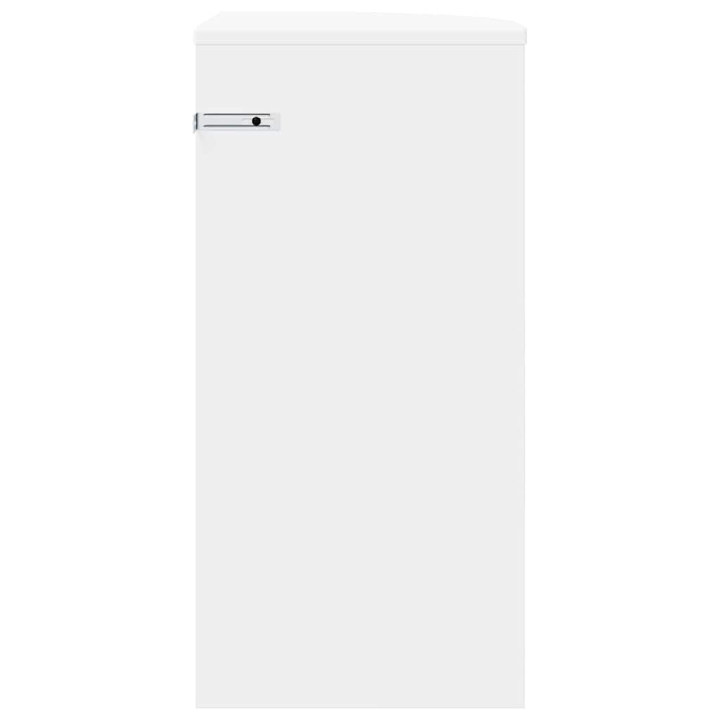 Endebord Hvid 29,6 x 29,6 x 60 cm Konstrueret træ